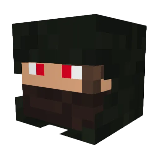 Tori_san Minecraft avatar head, 3D render