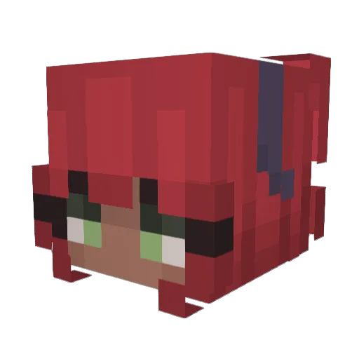 Toria6 Minecraft avatar head, 3D render