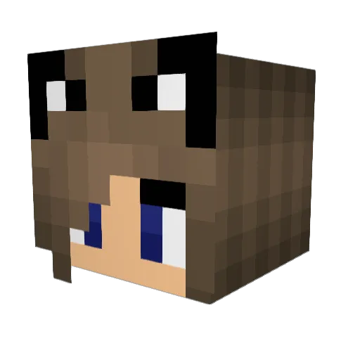 ToriaAttack Minecraft avatar head, 3D render