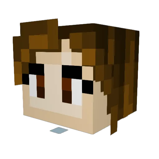 Torialini Minecraft avatar head, 3D render
