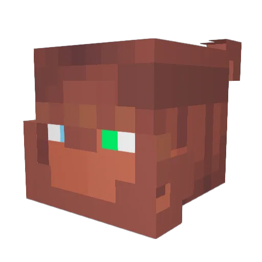 TorieTorie Minecraft avatar head, 3D render