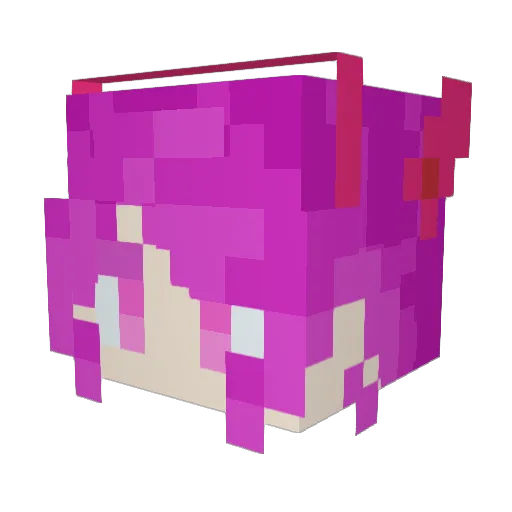 Torikage Minecraft avatar head, 3D render