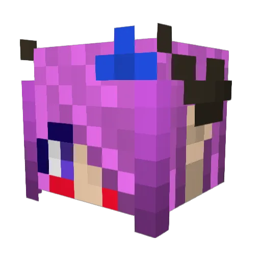 Torikaramaru Minecraft avatar head, 3D render