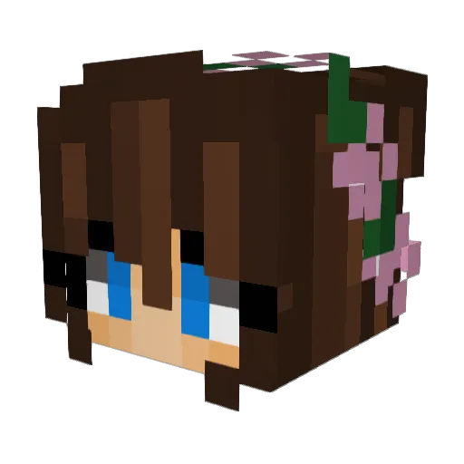 Torina Minecraft avatar head, 3D render