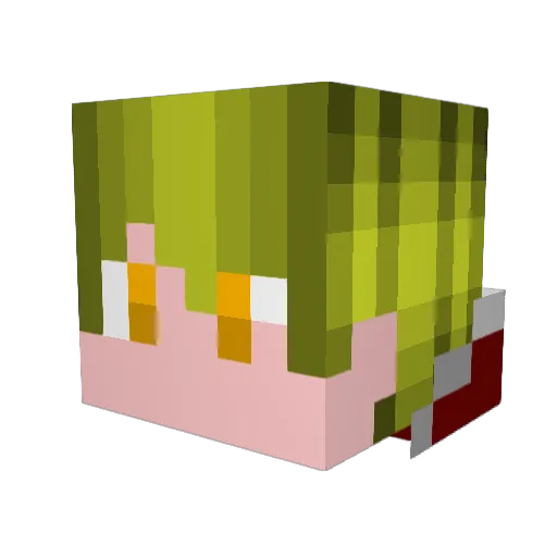 Toritan Minecraft avatar head, 3D render