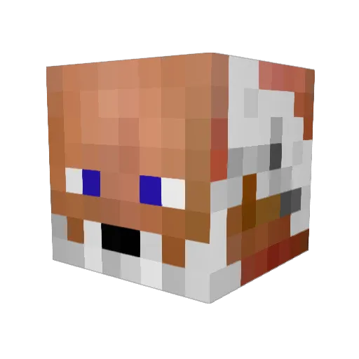 Toriyaki Minecraft avatar head, 3D render