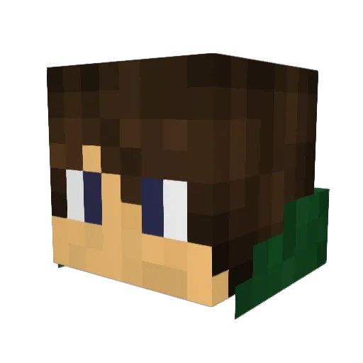 Torkan_ Minecraft avatar head, 3D render