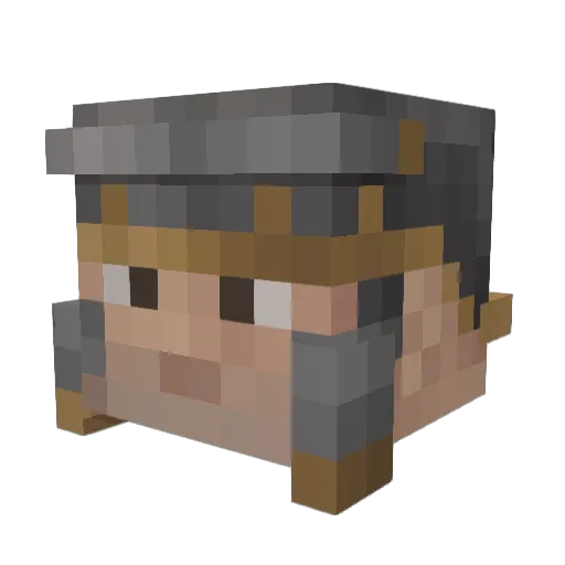 Torkeus Minecraft avatar head, 3D render