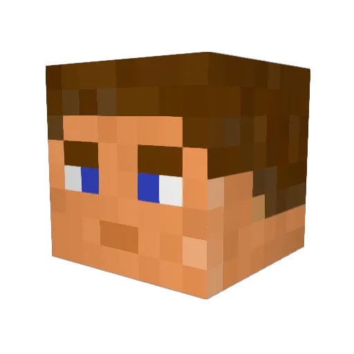 TormW Minecraft avatar head, 3D render