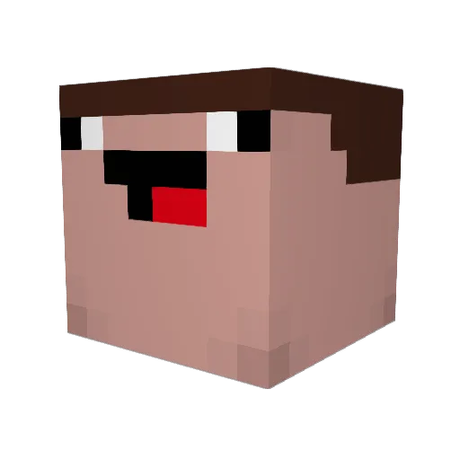 Tormend Minecraft avatar head, 3D render