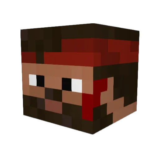 Tornadica Minecraft avatar head, 3D render