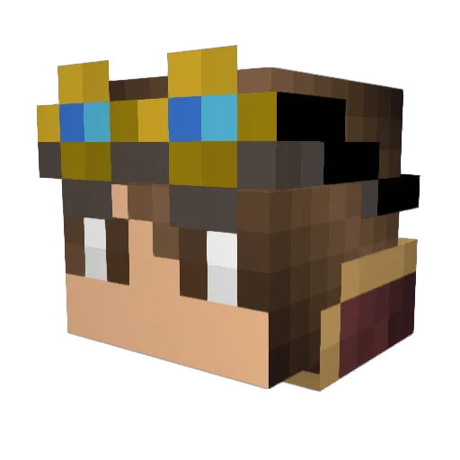 Tornadodennis Minecraft avatar head, 3D render