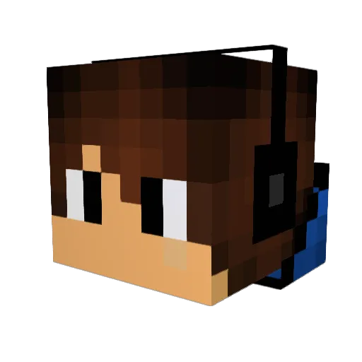 Tornadokim Minecraft avatar head, 3D render
