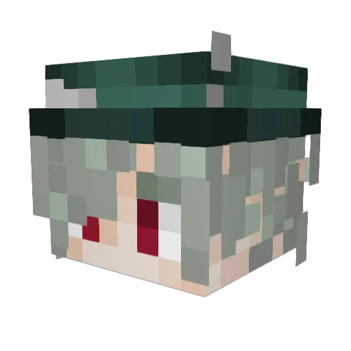 Tornadus Minecraft avatar head, 3D render