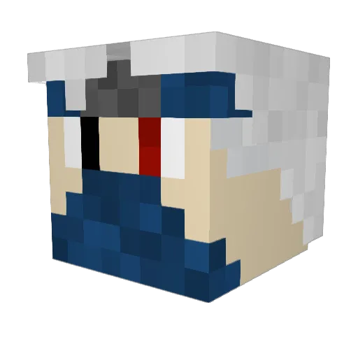 Tornuptos Minecraft avatar head, 3D render