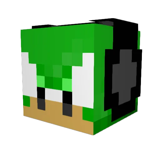 Torog Minecraft avatar head, 3D render