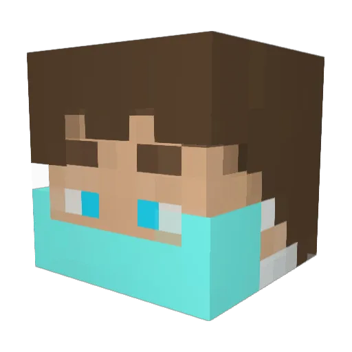 Torolo Minecraft avatar head, 3D render