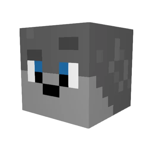 Torons Minecraft avatar head, 3D render