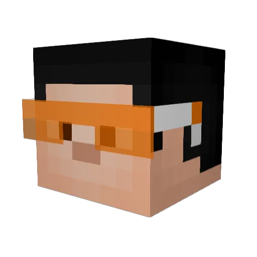 TororoVemForte Minecraft avatar head, 3D render