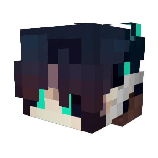 Torotora Minecraft avatar head, 3D render