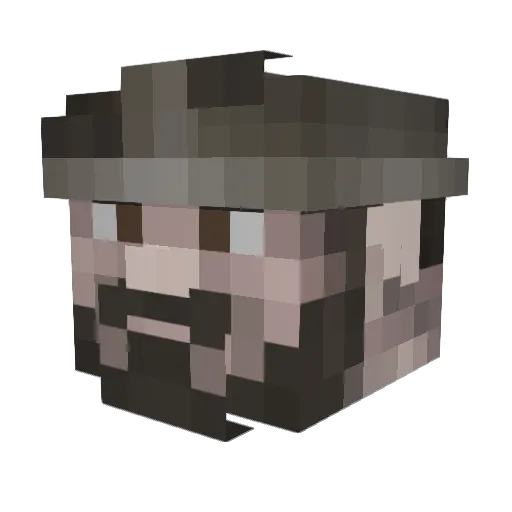 Torpeado Minecraft avatar head, 3D render