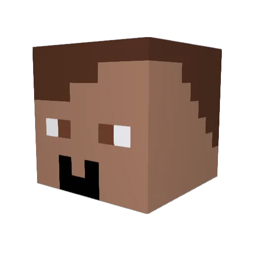 TorpedoMik Minecraft avatar head, 3D render
