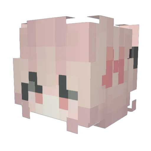 Torpedo_ Minecraft avatar head, 3D render