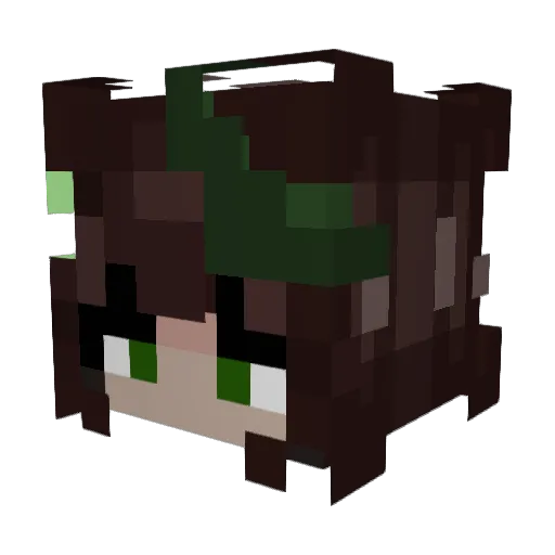 Torqul Minecraft avatar head, 3D render