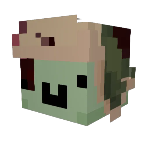 Torqzd Minecraft avatar head, 3D render