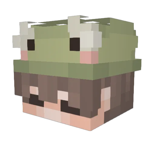 Torraz Minecraft avatar head, 3D render