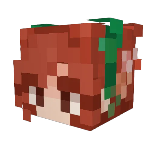 Torrecilha Minecraft avatar head, 3D render