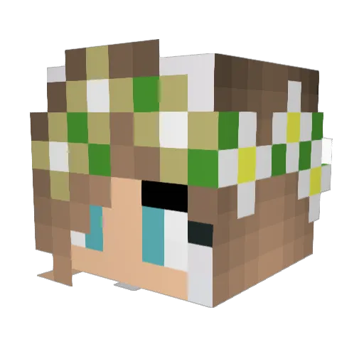 Torrejongm Minecraft avatar head, 3D render