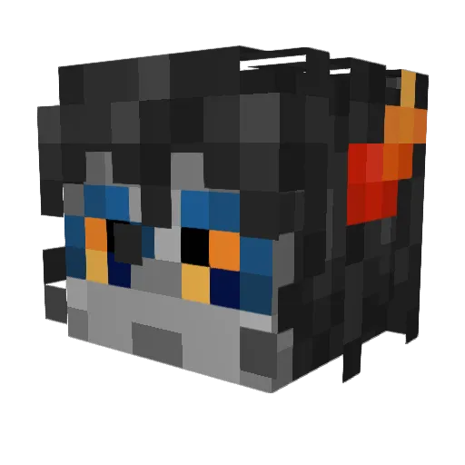 Torrent_64 Minecraft avatar head, 3D render
