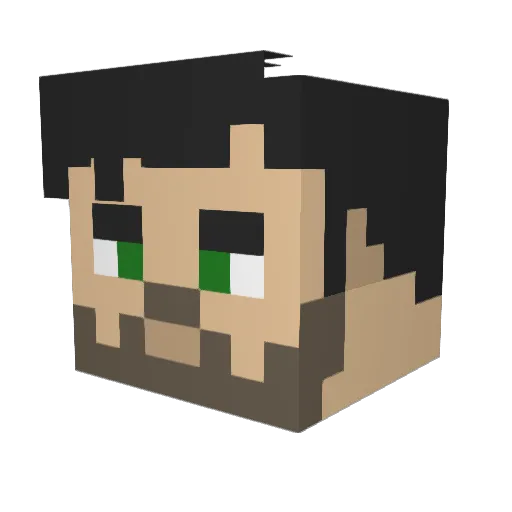Torrentis Minecraft avatar head, 3D render