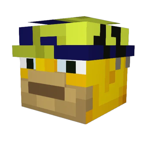 TorresWeon Minecraft avatar head, 3D render