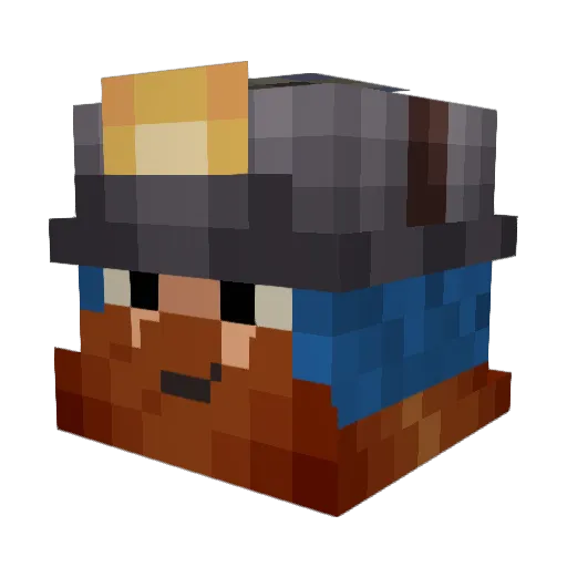 Torrezzz Minecraft avatar head, 3D render