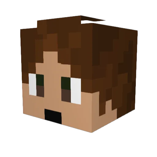Torrident Minecraft avatar head, 3D render