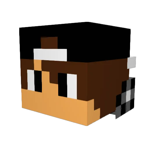 Torroais Minecraft avatar head, 3D render