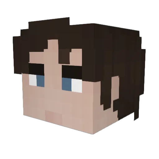 TorskenNN Minecraft avatar head, 3D render