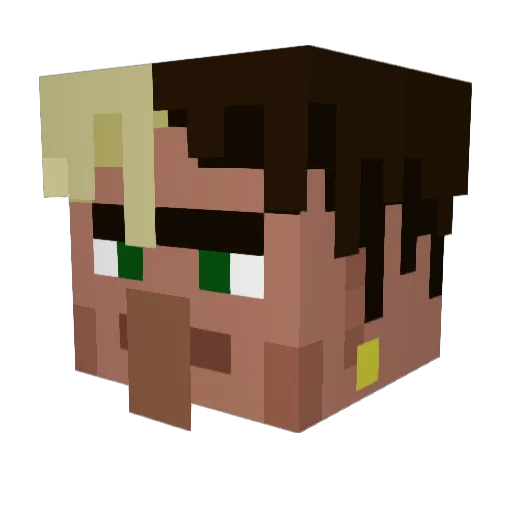 Torslic Minecraft avatar head, 3D render