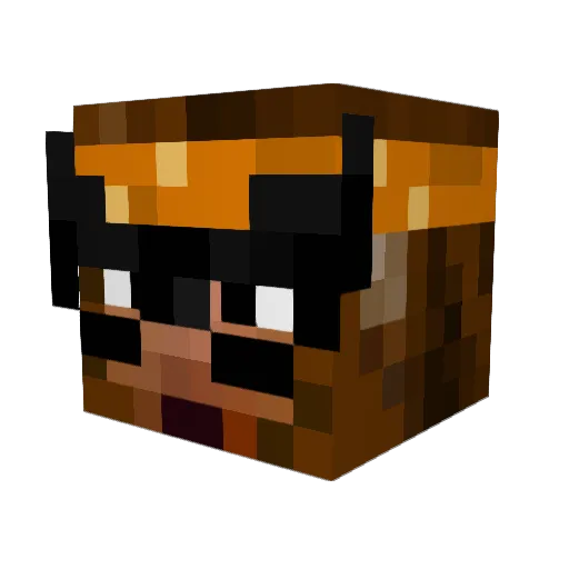 TortEmma Minecraft avatar head, 3D render