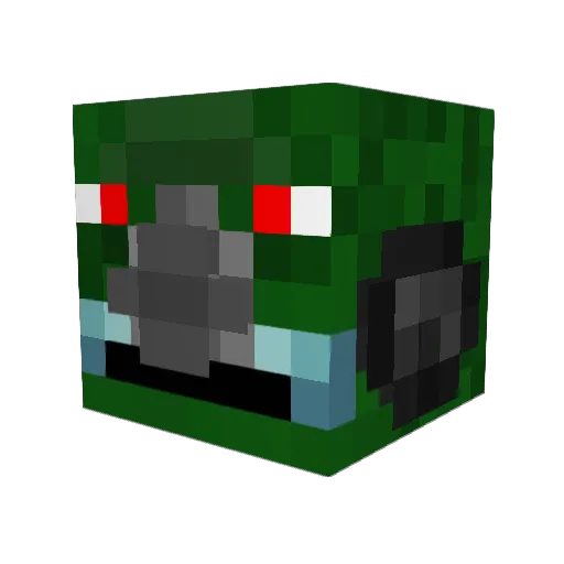 Torterratron Minecraft avatar head, 3D render