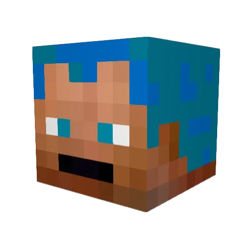 Tortik11 Minecraft avatar head, 3D render