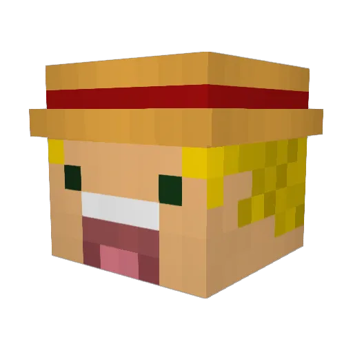 Tortillaschips Minecraft avatar head, 3D render