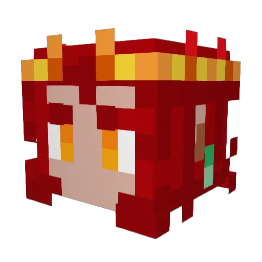 Tortofu Minecraft avatar head, 3D render