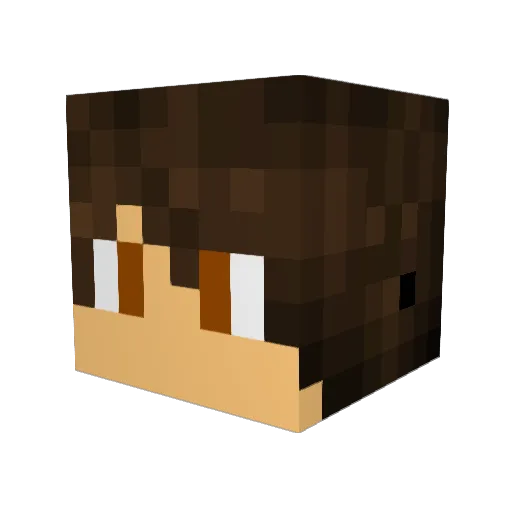 Torttt Minecraft avatar head, 3D render