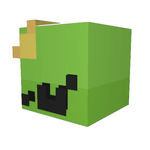 Tortyle Minecraft avatar head, 3D render
