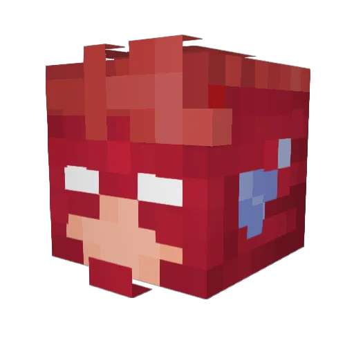 Torvvix Minecraft avatar head, 3D render
