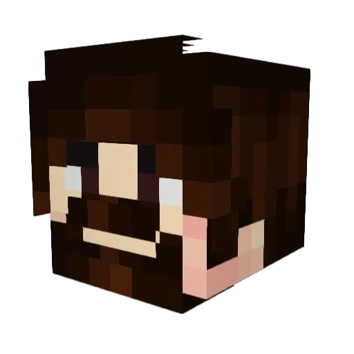 Torwebl Minecraft avatar head, 3D render