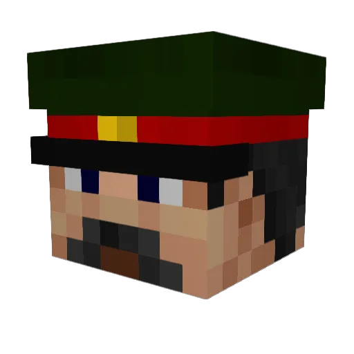 ToryCrusher Minecraft avatar head, 3D render